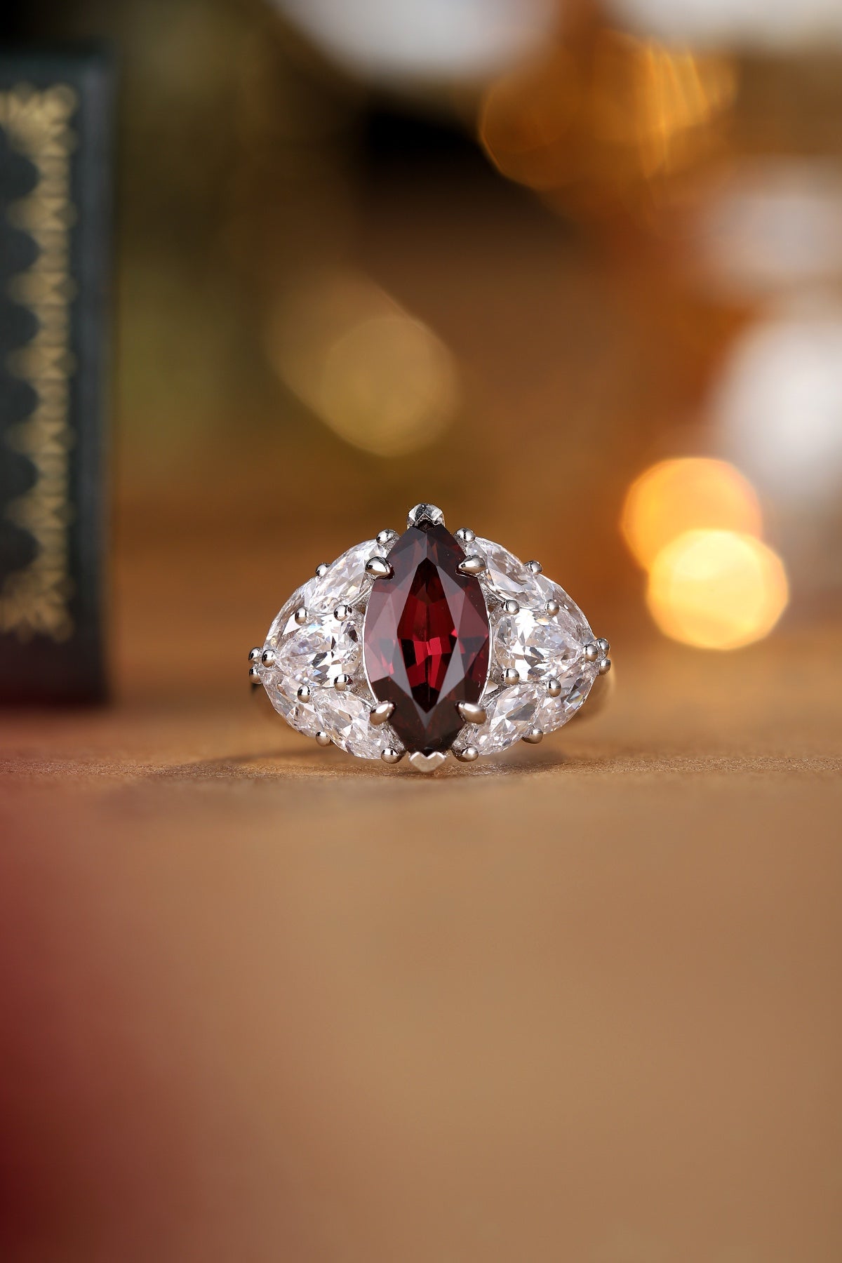 Sterling Silver Natural Garnet Ring W – JSR11339