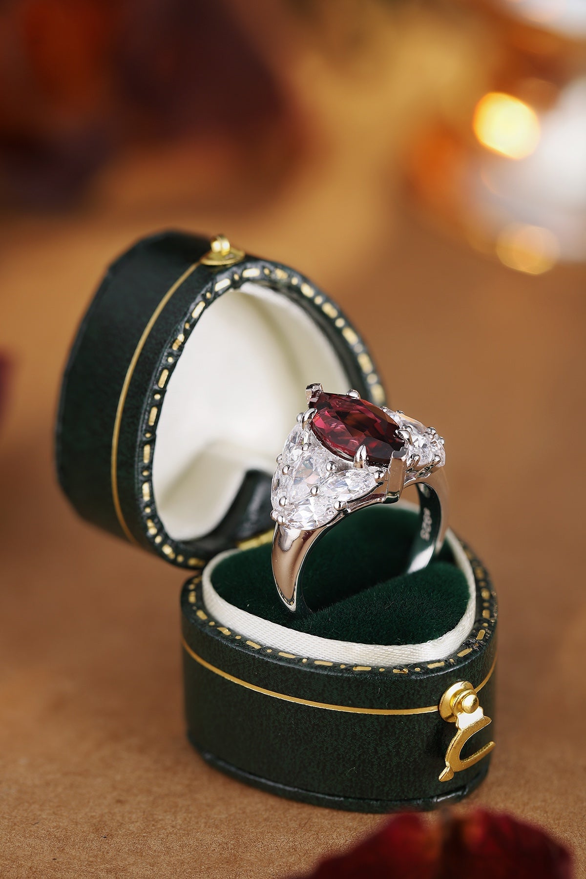 Sterling Silver Natural Garnet Ring W – JSR11339
