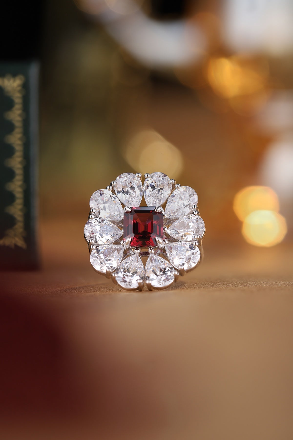 Sterling Silver Natural Garnet Ring W – JR92437