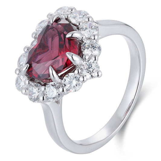 Sterling Silver Natural Garnet Ring W – JR92320