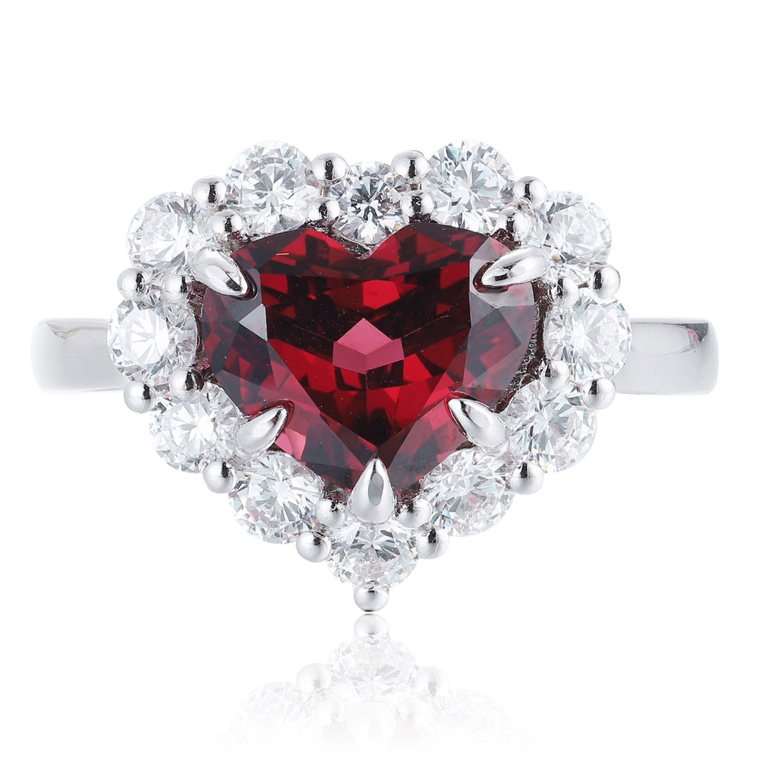 Sterling Silver Natural Garnet Ring W – JR92320