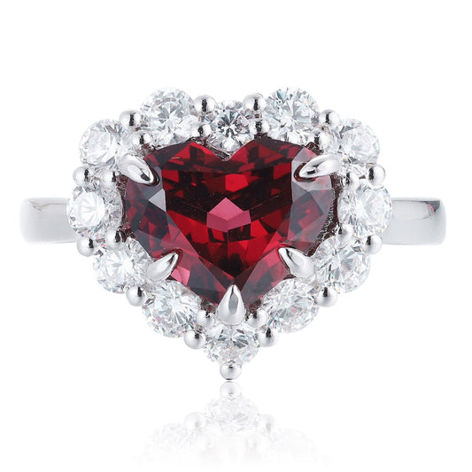 Sterling Silver Natural Garnet Ring W – JR92320