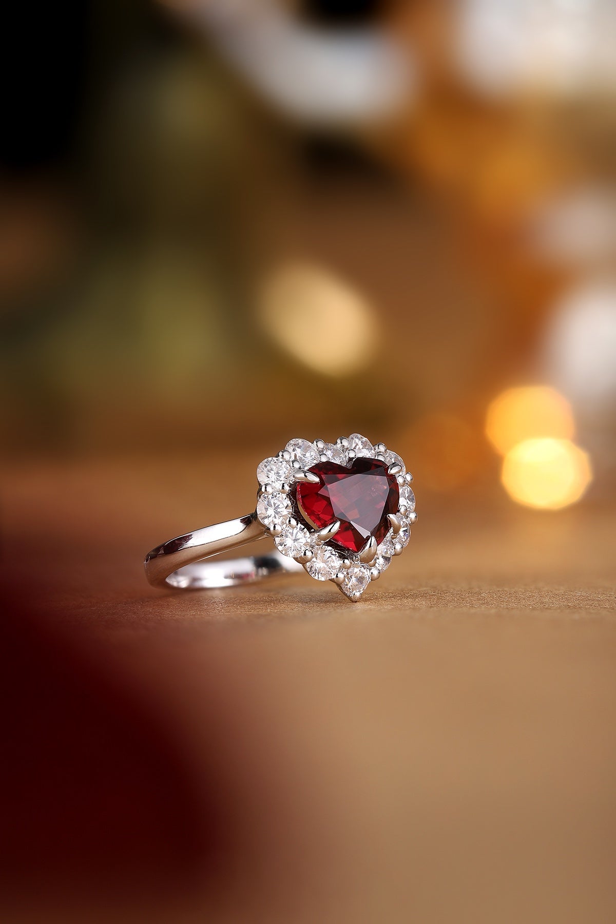 Sterling Silver Natural Garnet Ring W – JR92320