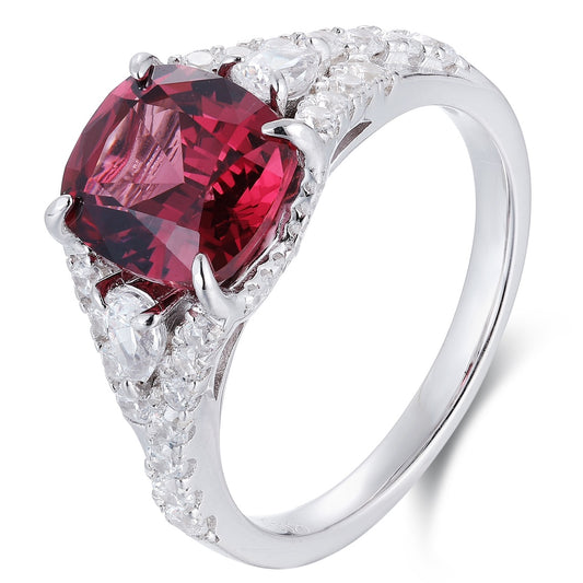 Sterling Silver Natural Garnet Ring W – JR92186