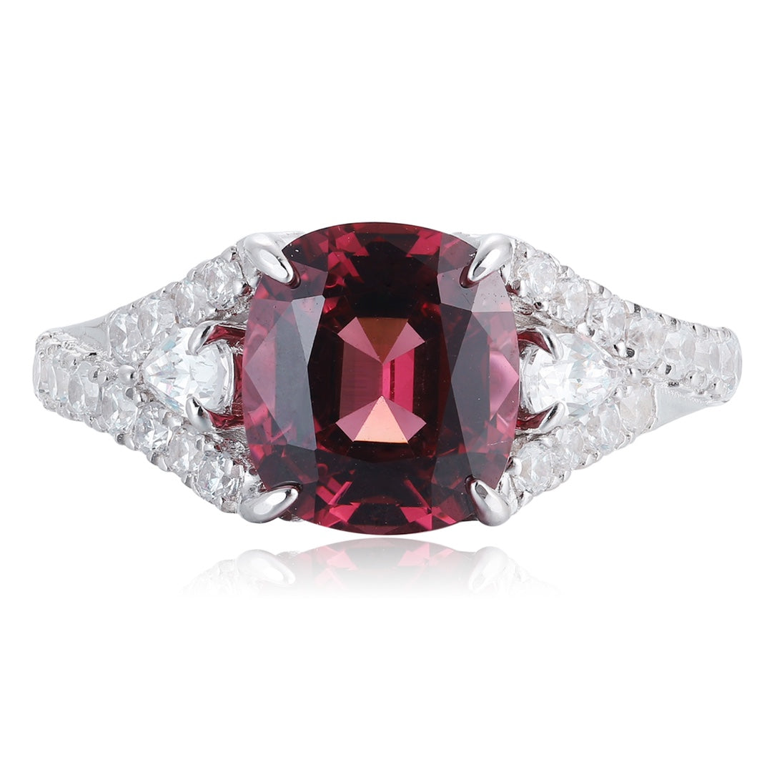 Sterling Silver Natural Garnet Ring W – JR92186