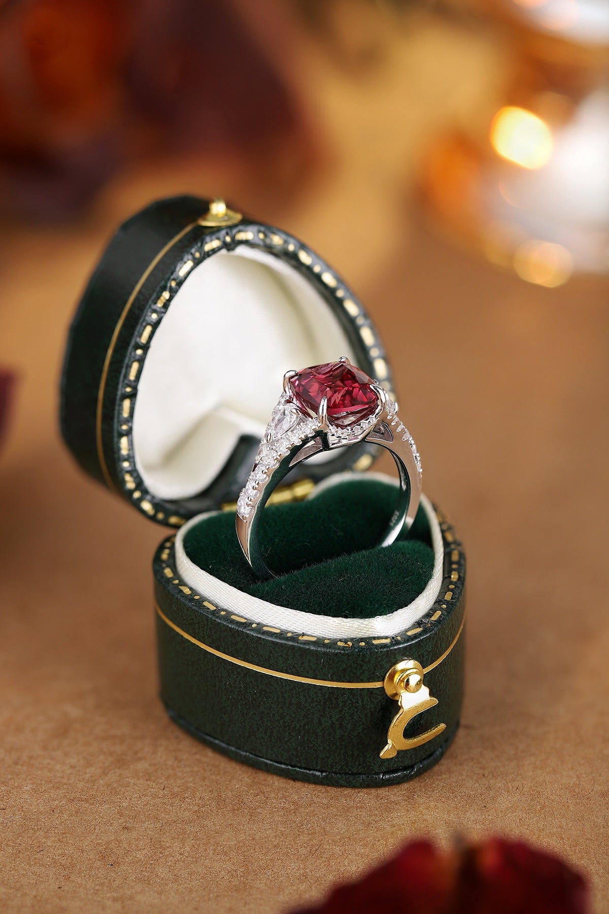 Sterling Silver Natural Garnet Ring W – JR92186