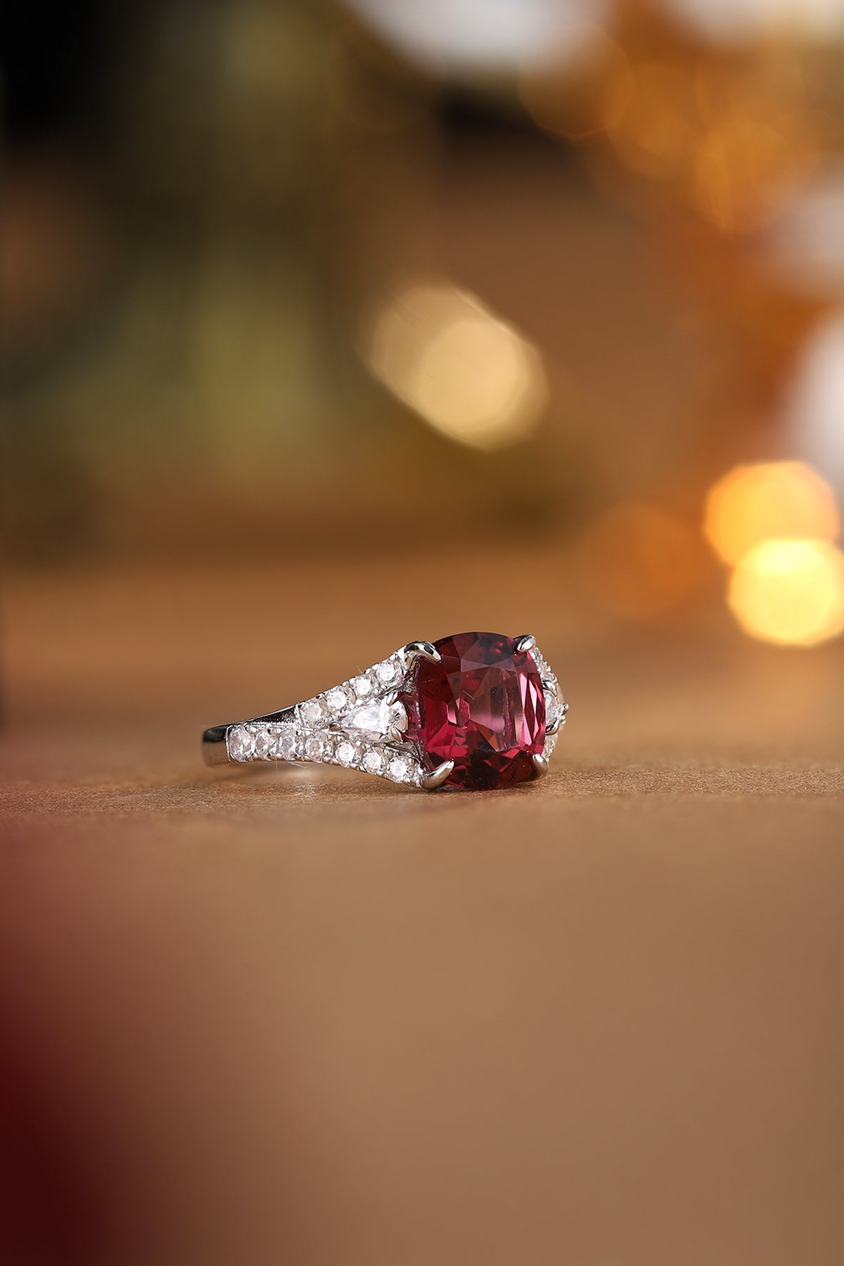 Sterling Silver Natural Garnet Ring W – JR92186
