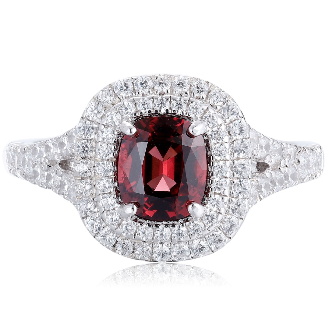 Sterling Silver Natural Garnet Ring W – JR92100