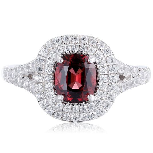Sterling Silver Natural Garnet Ring W – JR92100