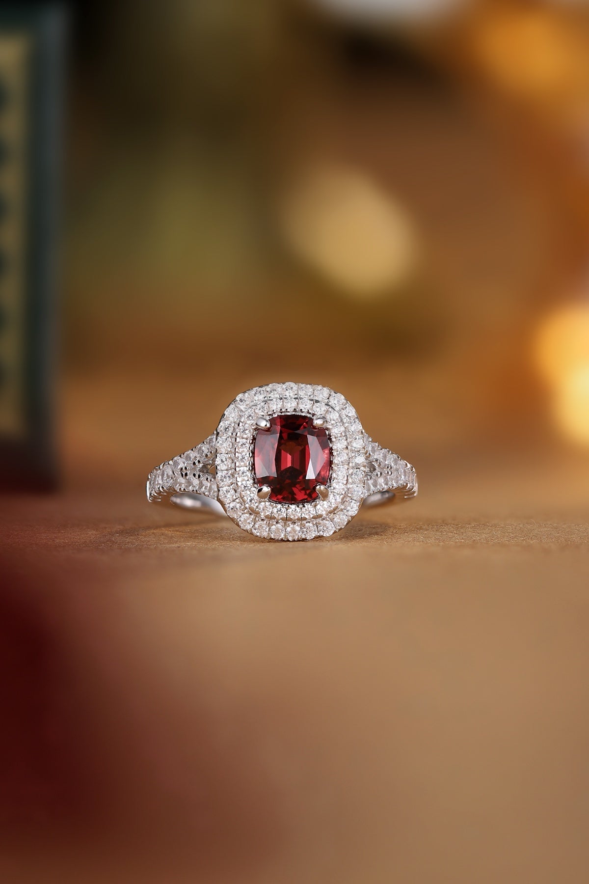 Sterling Silver Natural Garnet Ring W – JR92100