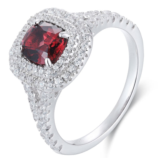 Sterling Silver Natural Garnet Ring W – JR92100