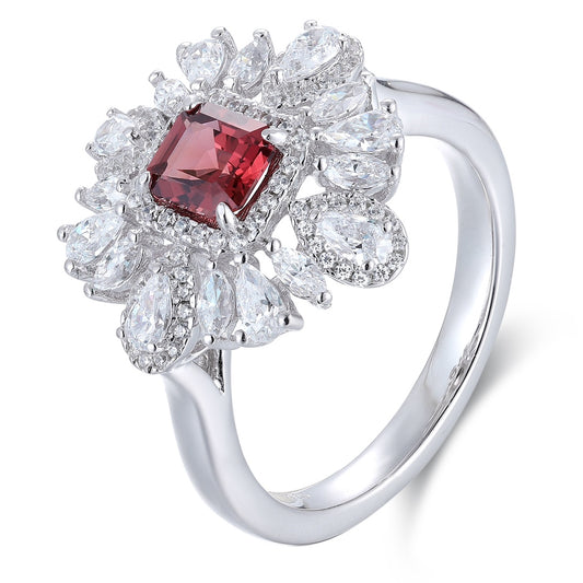 Sterling Silver Natural Garnet Ring W – JR3180