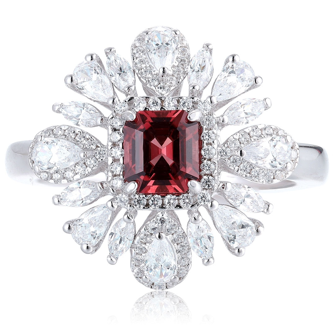 Sterling Silver Natural Garnet Ring W – JR3180