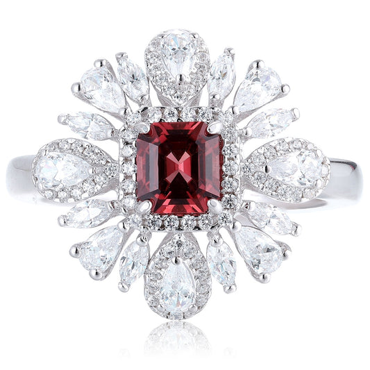 Sterling Silver Natural Garnet Ring W – JR3180