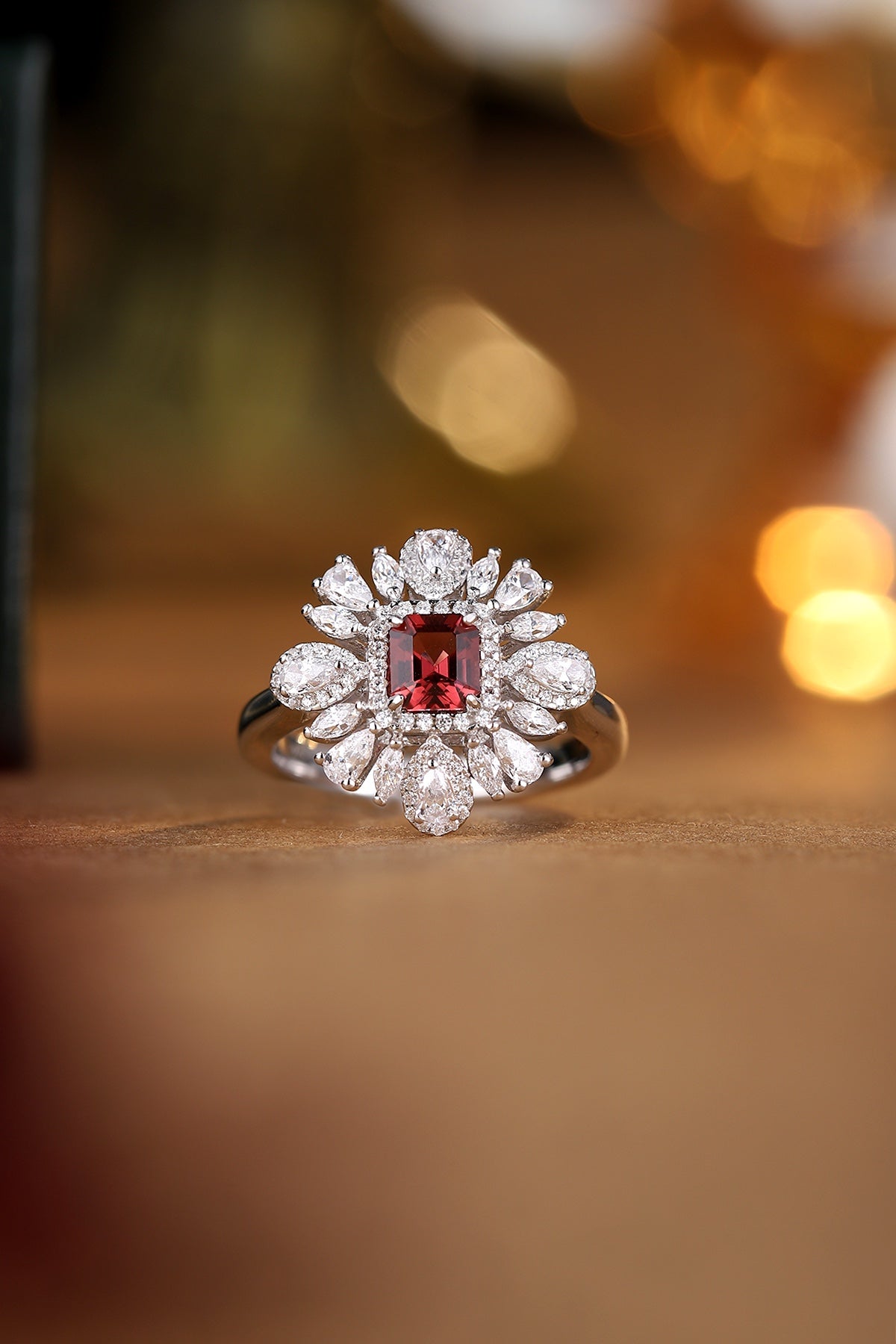 Sterling Silver Natural Garnet Ring W – JR3180