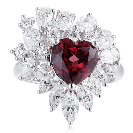 Sterling Silver Natural Garnet Ring W – JR1053Y