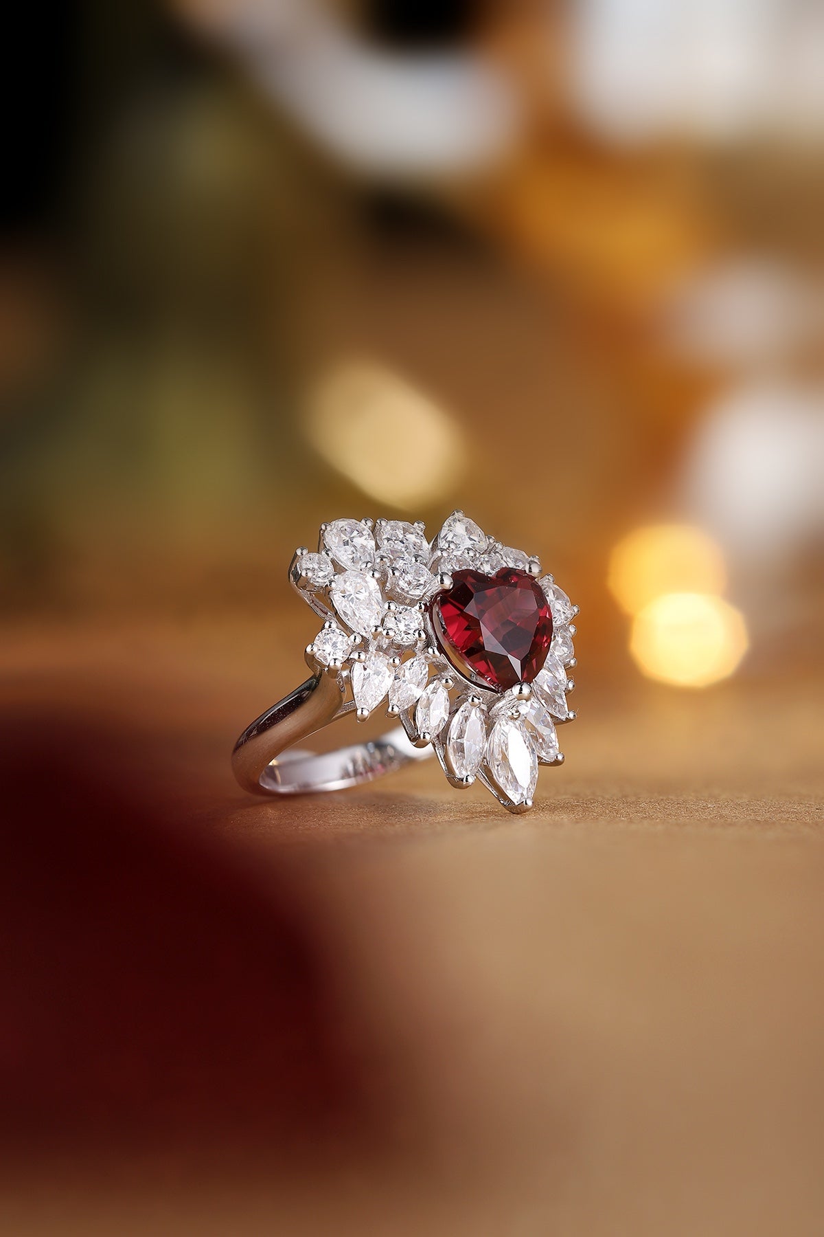Sterling Silver Natural Garnet Ring W – JR1053Y