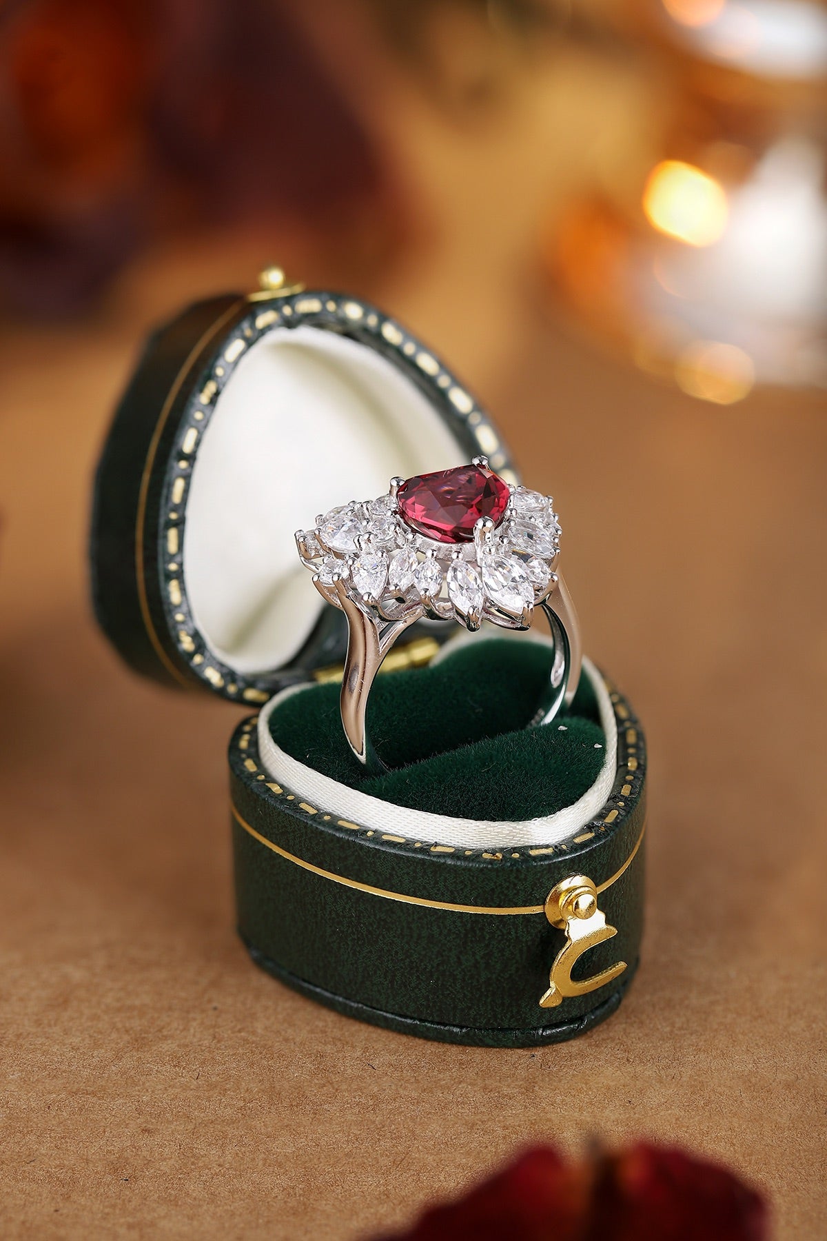 Sterling Silver Natural Garnet Ring W – JR1053Y