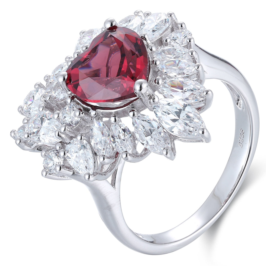 Sterling Silver Natural Garnet Ring W – JR1053Y