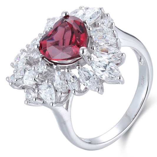 Sterling Silver Natural Garnet Ring W – JR1053Y