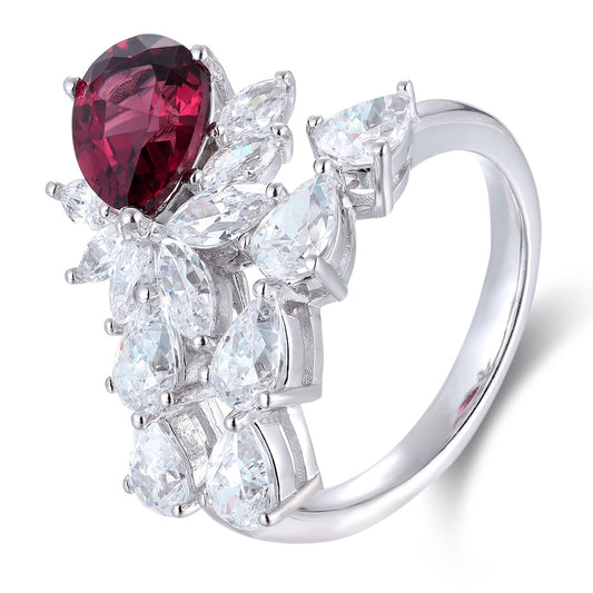 Sterling Silver Natural Garnet Ring W – JR401Y