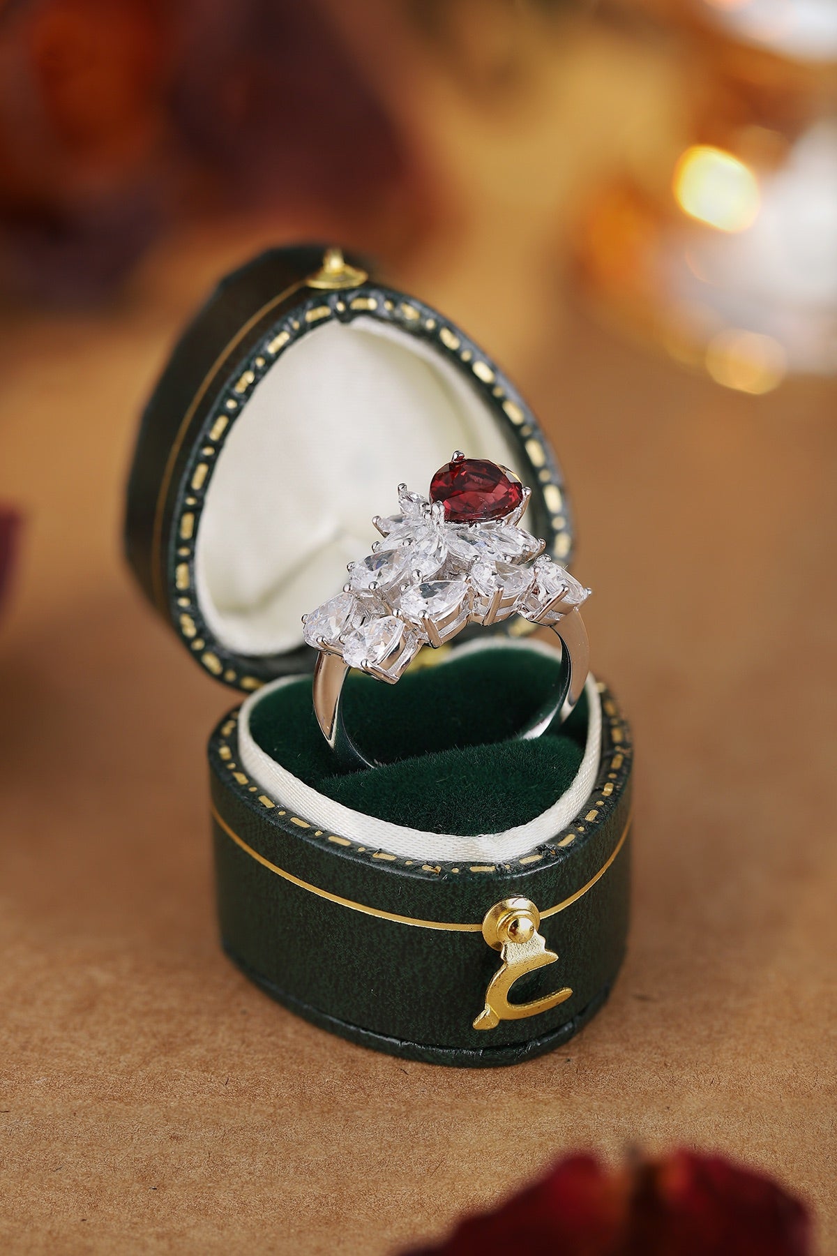 Sterling Silver Natural Garnet Ring W – JR401Y