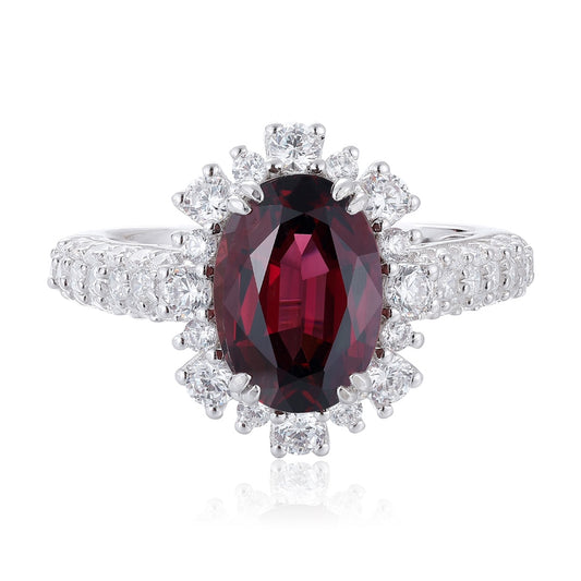 Sterling Silver Natural Garnet Ring W – JR207Y