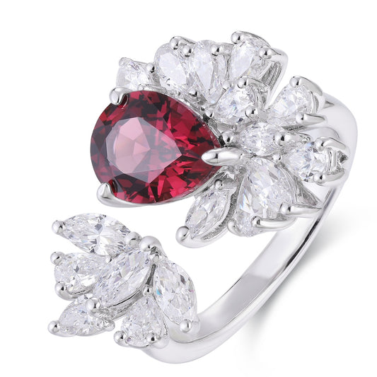 Sterling Silver Natural Garnet Ring A – JR92413