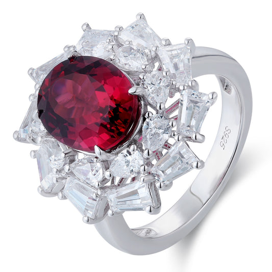 Sterling Silver Natural Garnet Ring – JR150Y