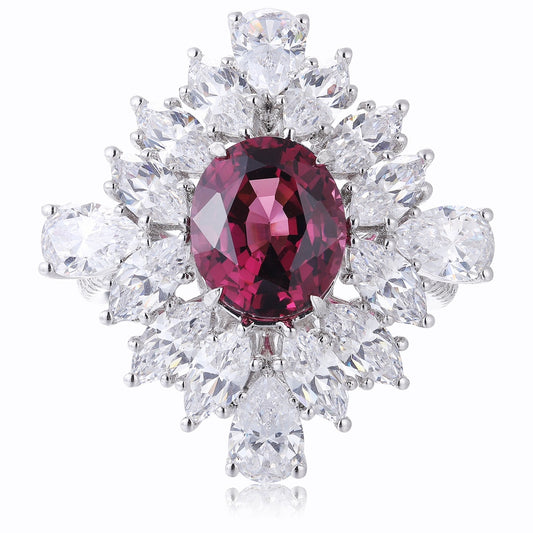 Sterling Silver Natural Garnet Ring A – JR1262Y
