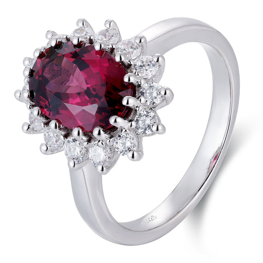 Sterling Silver Natural Garnet Ring W – JR2725