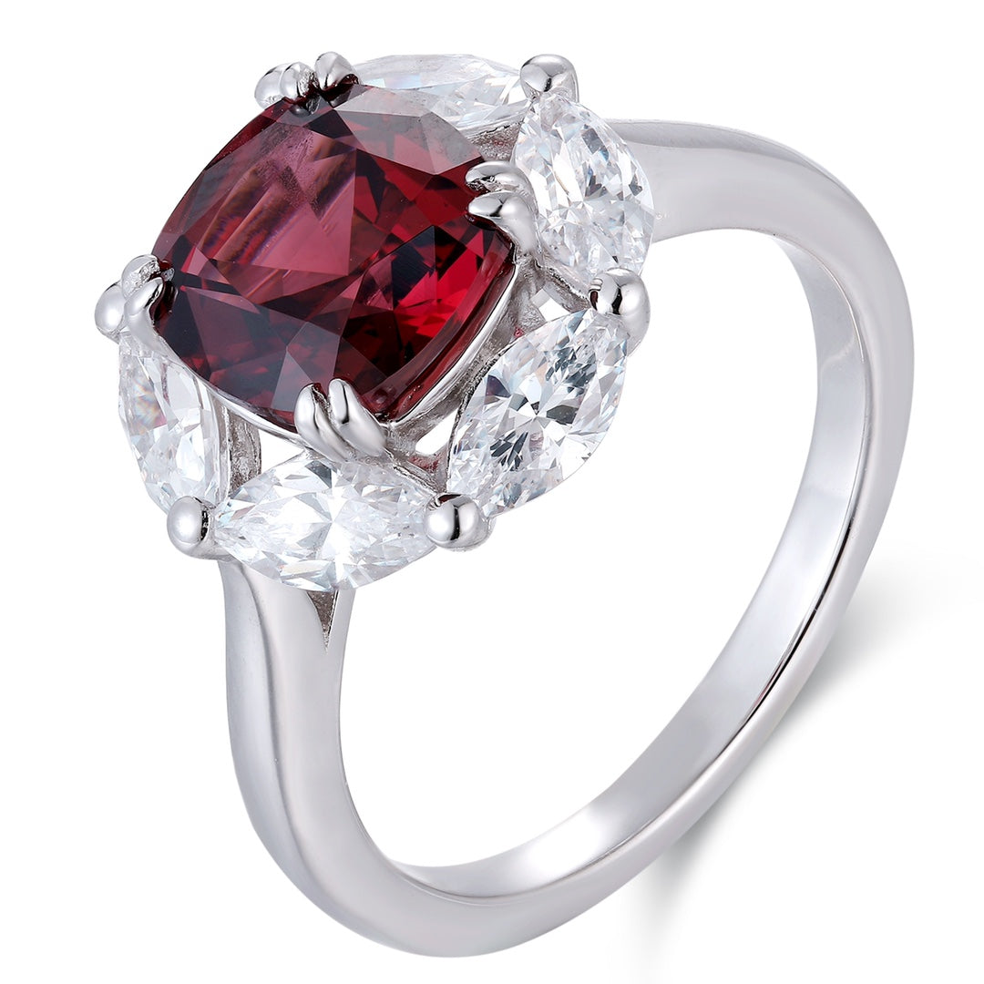 Sterling Silver Natural Garnet Ring W – JR2715