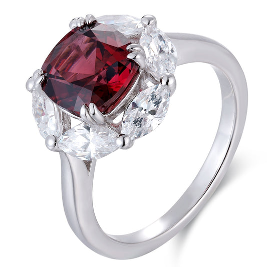 Sterling Silver Natural Garnet Ring W – JR2715