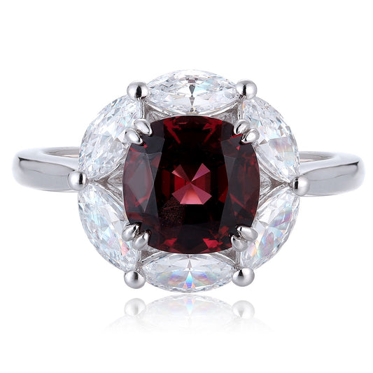 Sterling Silver Natural Garnet Ring W – JR2715