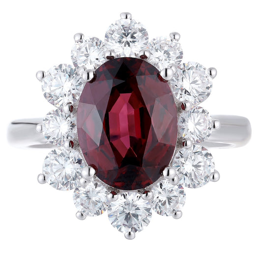 Sterling Silver Natural Garnet Ring W – JR214Y