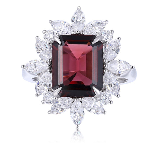 Sterling Silver Natural Garnet Ring W – JR1017Y