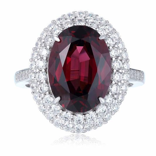 Sterling Silver Natural Garnet Ring W – JR489Y