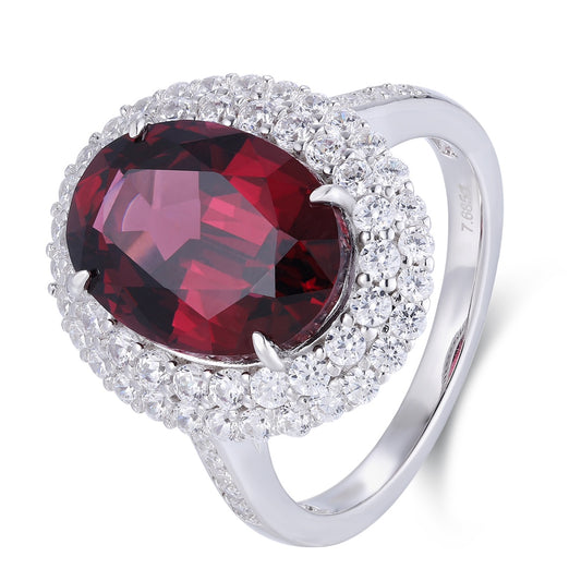 Sterling Silver Natural Garnet Ring W – JR489Y