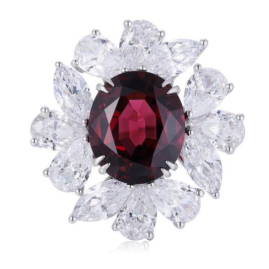 Sterling Silver Natural Garnet Ring W – JR238Y