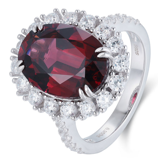 Sterling Silver Natural Garnet Ring W – JR210Y