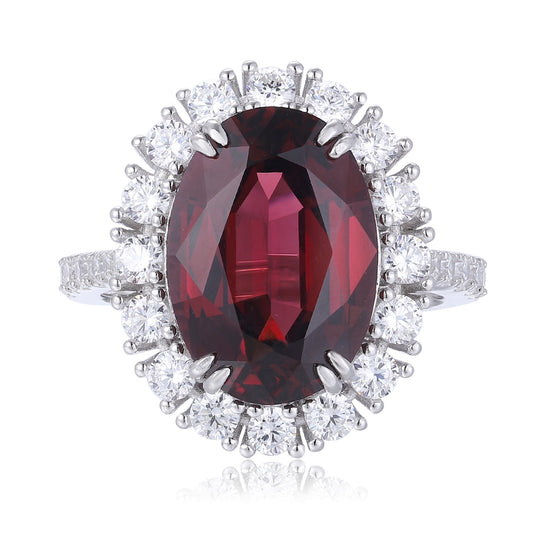 Sterling Silver Natural Garnet Ring W – JR210Y