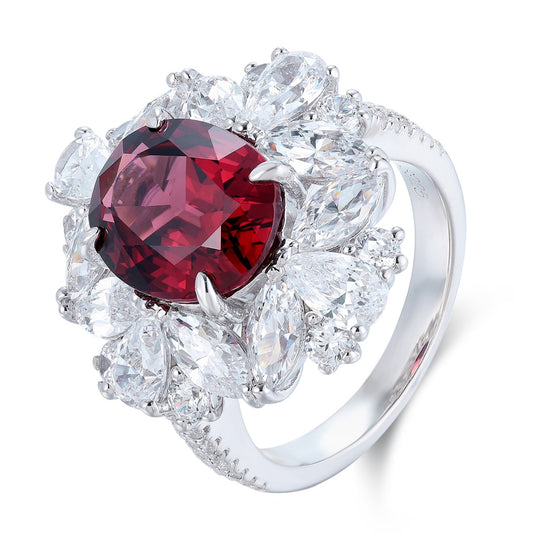 Sterling Silver Natural Garnet Ring W – JR106Y