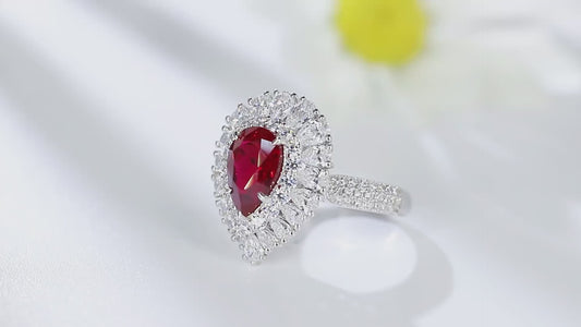 Sterling Silver Lab-Grown Ruby Ring W – JRURR1277Y