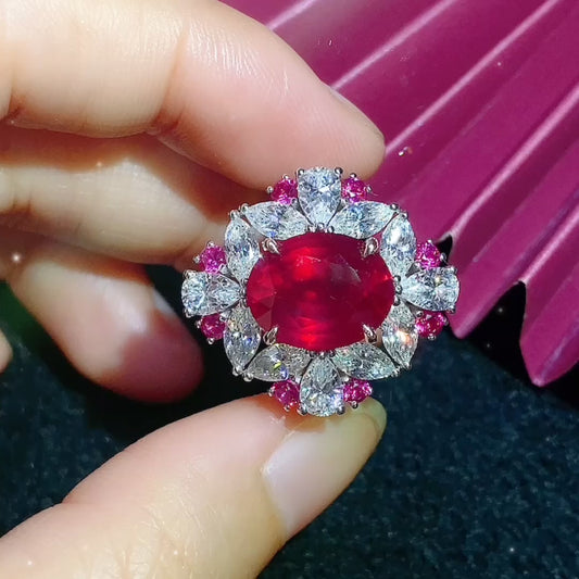 Sterling Silver Lab-Grown Ruby Ring A – JRURR147Y