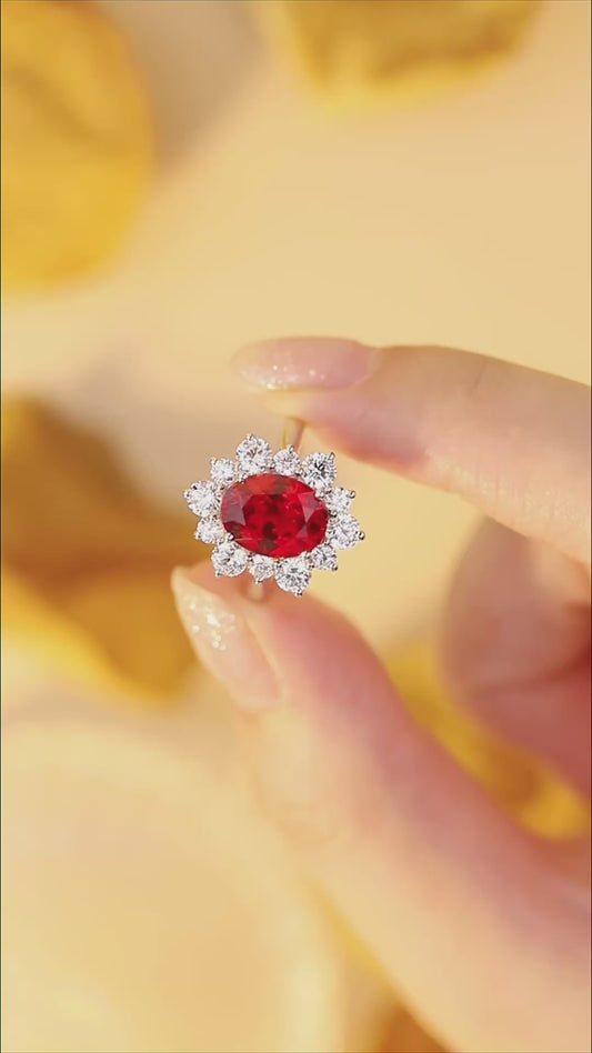 Sterling Silver Lab-Grown Ruby Ring A – JRURR214Y
