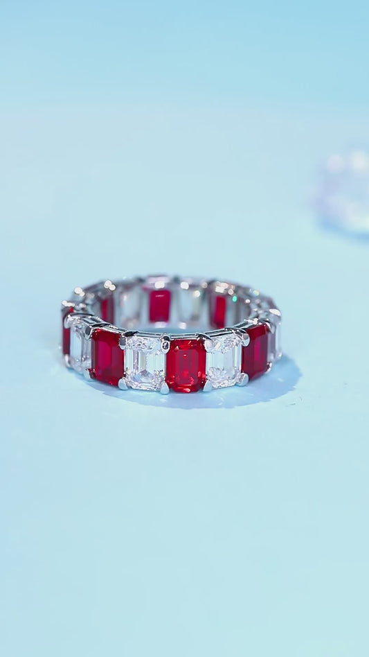 Sterling Silver Lab-Grown Ruby Ring A – JRUR235Y