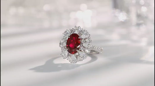 Sterling Silver Lab-Grown Ruby Ring A – JRURR1271Y