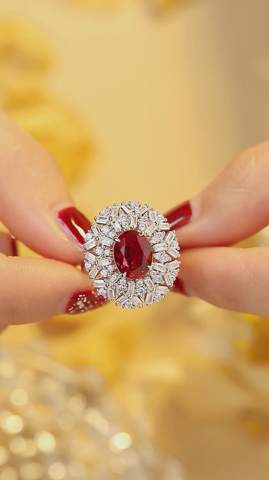 Sterling Silver Lab-Grown Ruby Ring W – JRURR120Y