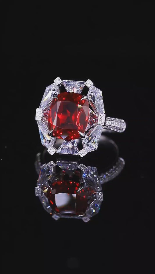 Sterling Silver Lab-Grown Ruby Ring A – JRURR1019Y