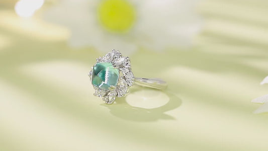 Sterling Silver Lab-Grown Paraiba Ring A – JR934Y